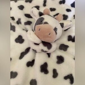 Carter’s Baby Black White Cow Plush Lovey Security Blanket